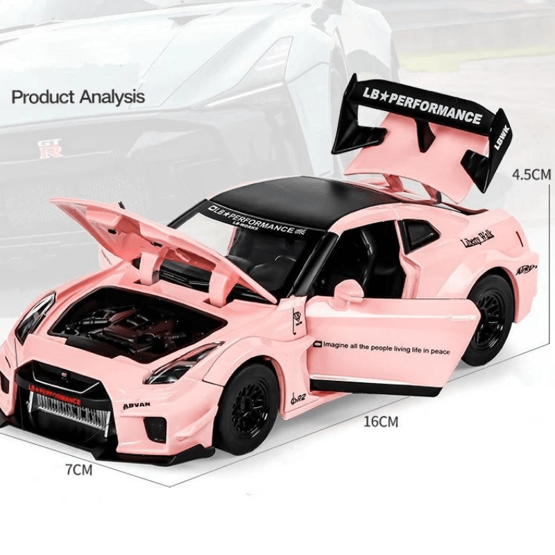 1/32 Scale Nissan GT-R Die-cast Model Car