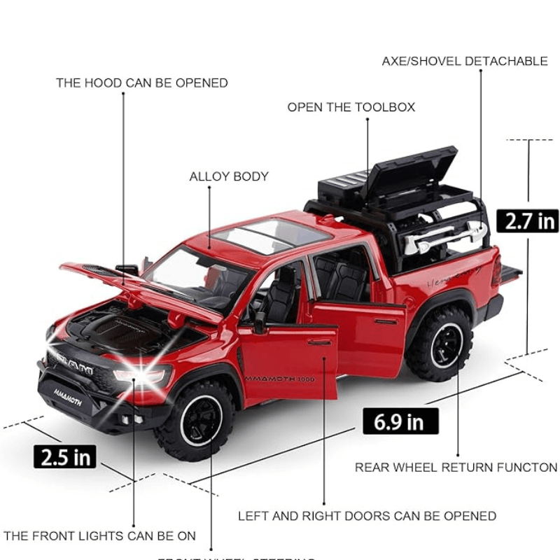 1/32 Scale Dodge RAM MAMMOTH Die-cast Model Car