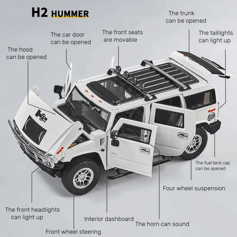 1/18 Scale Hummer H2 Die-cast Model Car