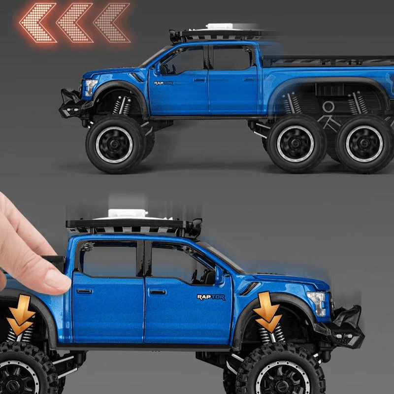 1:28 Scale Ford Raptor F150 RV Die-cast Model Car