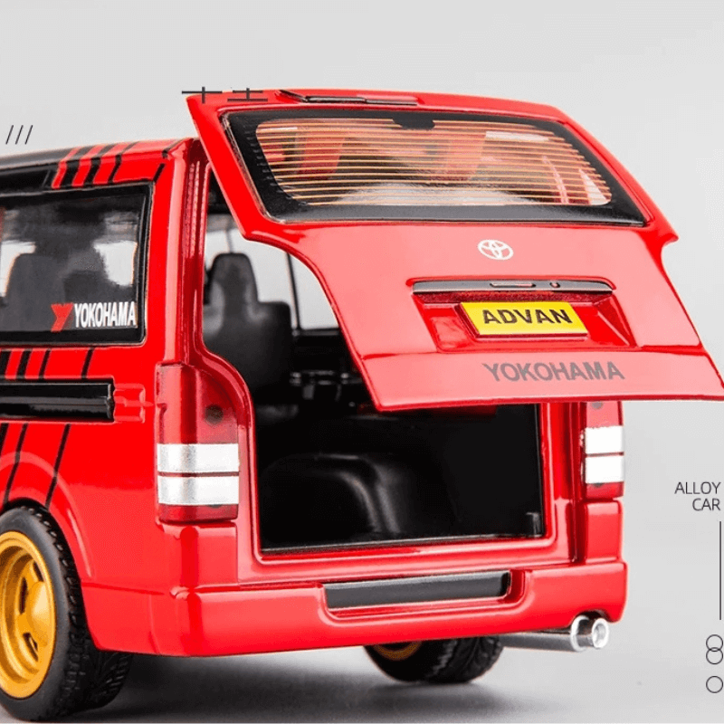 1/32 Scale Toyota Hiace Full Open Die-cast Model car