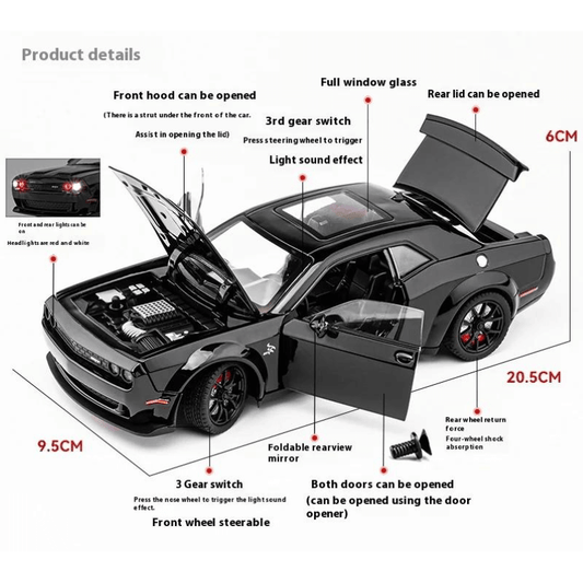 1/24 Scale Dodge Challenger SRT Hellcat Die-cast Model Car